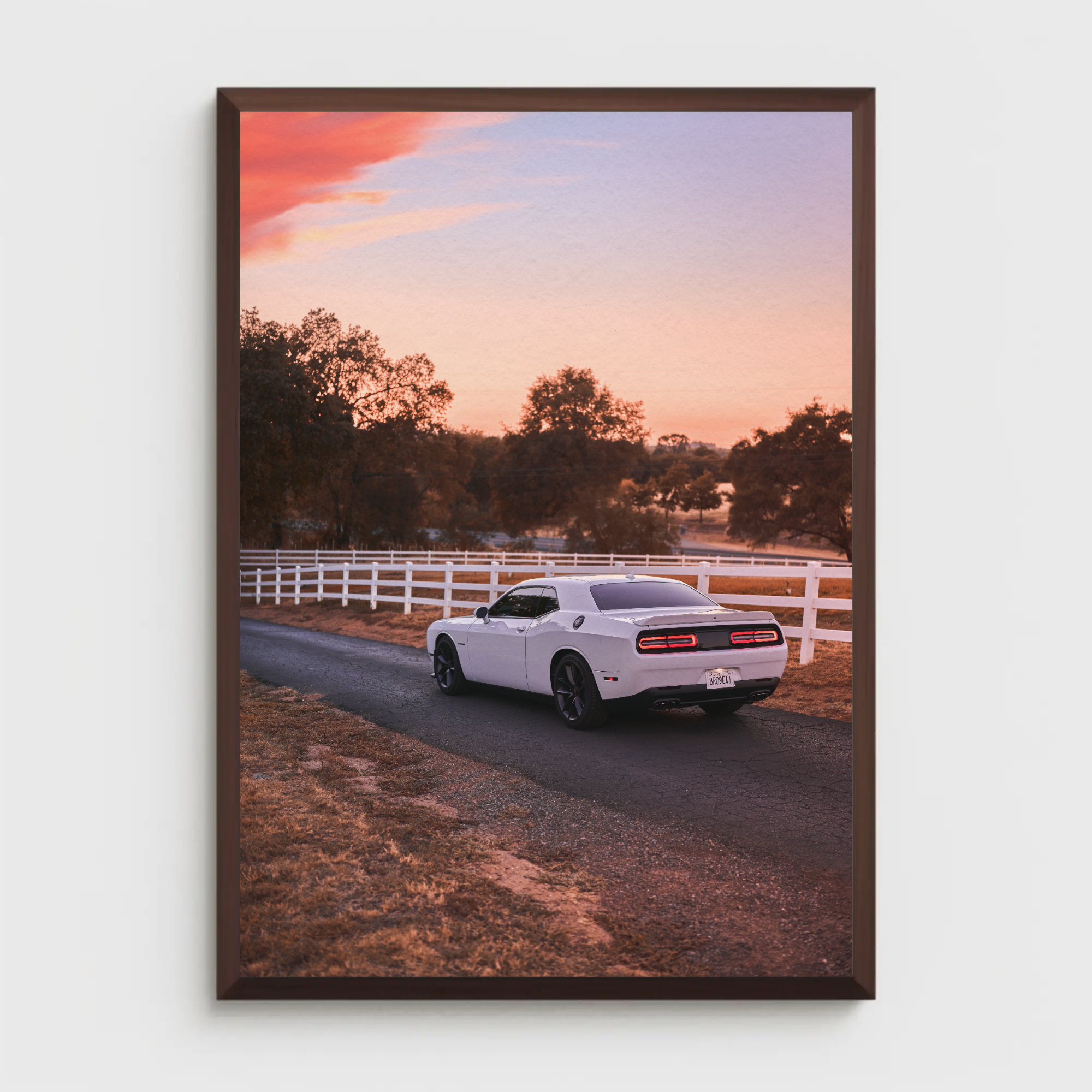 Dodge Challenger Automotive Car Poster #008 - Throttle Designs