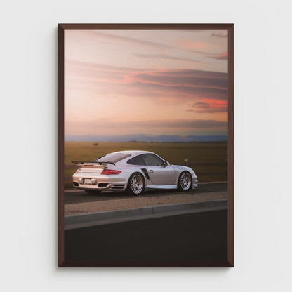 Porsche 911 Turbo Automotive Car Poster #003 - Throttle Designs