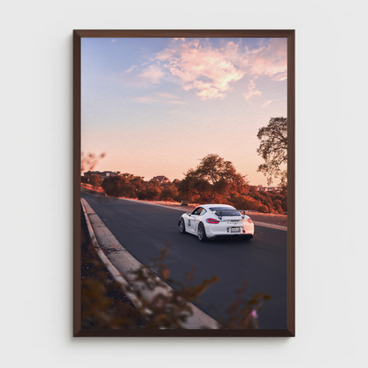 Porsche GT4 Automotive Car Poster #007 - Throttle Designs