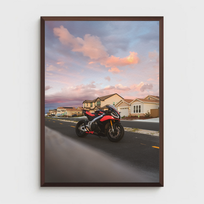 Aprilia RSV4 1100 Factory Motorcycle Poster #017 - Throttle Designs