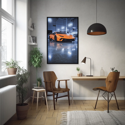 Lamborghini Huracan Automotive Car Poster #016 - Throttle Designs