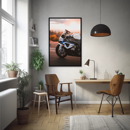 BMW S1000RR HP4 Motorcycle Poster #007 - Throttle Designs