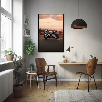 BMW S1000RR HP4 Motorcycle Poster #008 - Throttle Designs