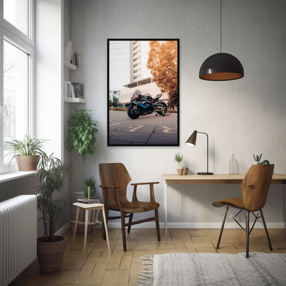 BMW M1000RR Motorcycle Poster #021 - Stunning Art for Bike Lovers - Throttle Designs