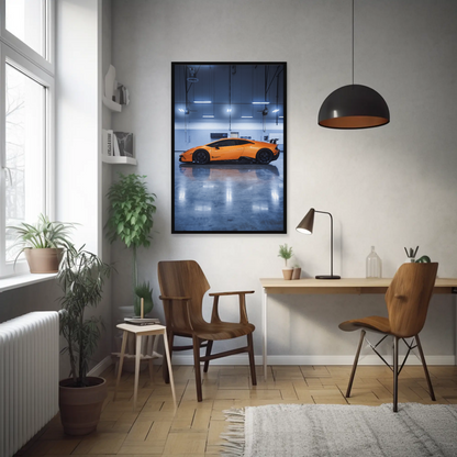 Lamborghini Huracan Automotive Car Poster #018 - Throttle Designs