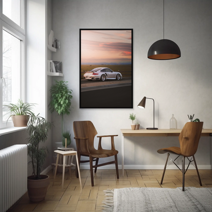 Porsche 911 Turbo Automotive Car Poster #003 - Throttle Designs