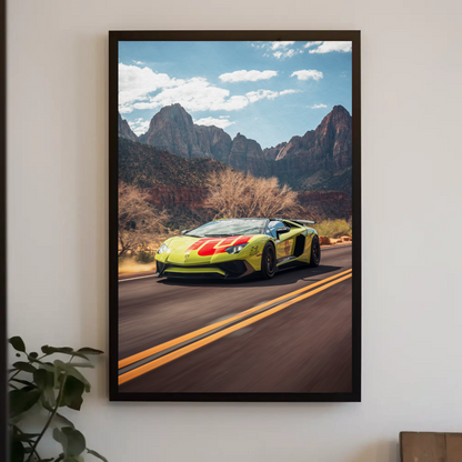 Lamborghini Aventador SVJ Art Print Poster #002 - Premium Wall Decor