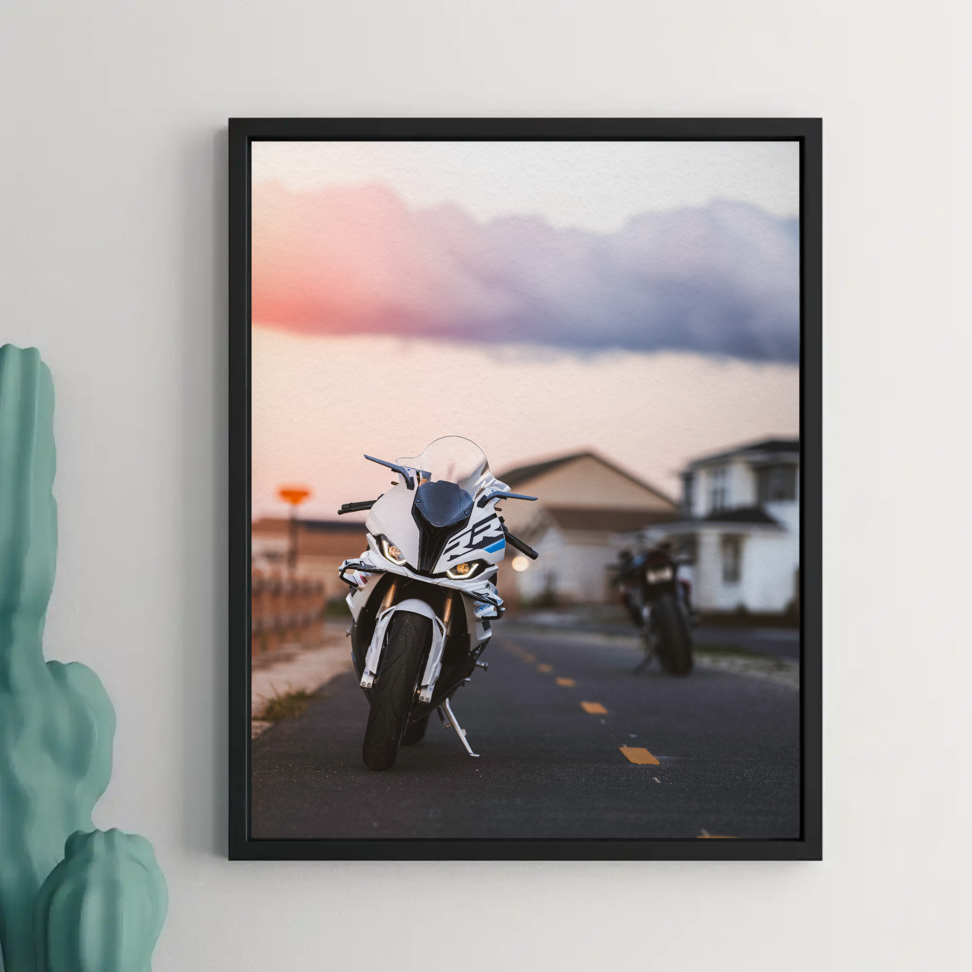 BMW S1000RR and Aprilia RSV4 1100 Factory Motorcycle Poster #004 - Throttle Designs