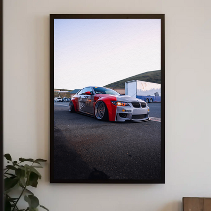 BMW E92 M3 Car Art Print Poster for Auto Enthusiasts #001