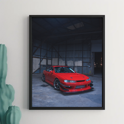 Nissan 240sx S14 Kouki Automotive Car Poster #001 - Throttle Designs