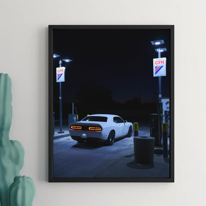 Dodge Challenger Automotive Car Poster #002 - Throttle Designs