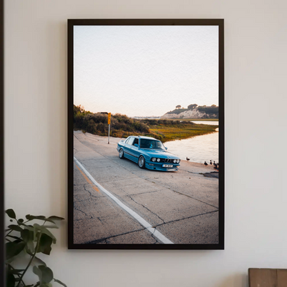 BMW E28 5 Series Classic Car Art Print Poster #001