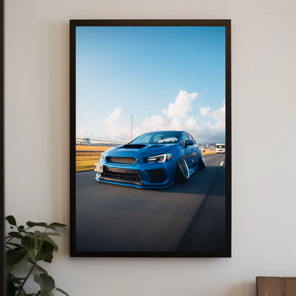 Slammed Subaru WRX Car Art Print #041 - Premium Wall Decor