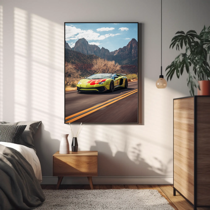 Lamborghini Aventador SVJ Art Print Poster #002 - Premium Wall Decor