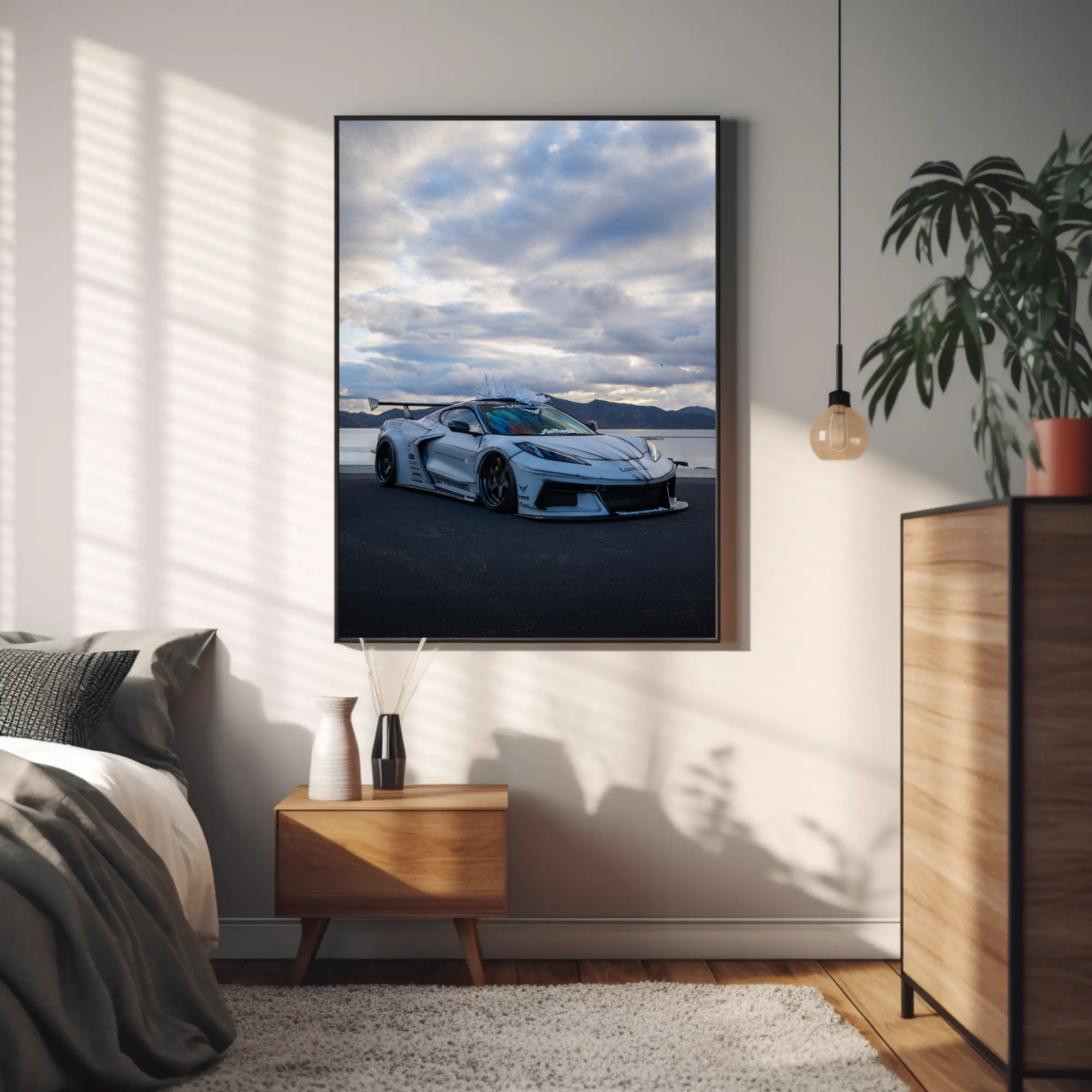 Chevrolet C8 Corvette Wall Art Print #001 - Premium Satin Poster