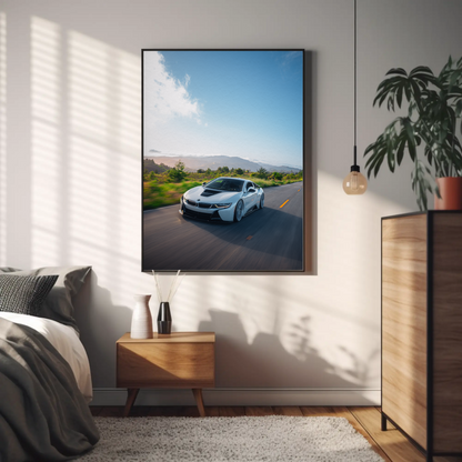 BMW i8 Car Art Print Poster #001 - Stunning Wall Decor for Enthusiasts