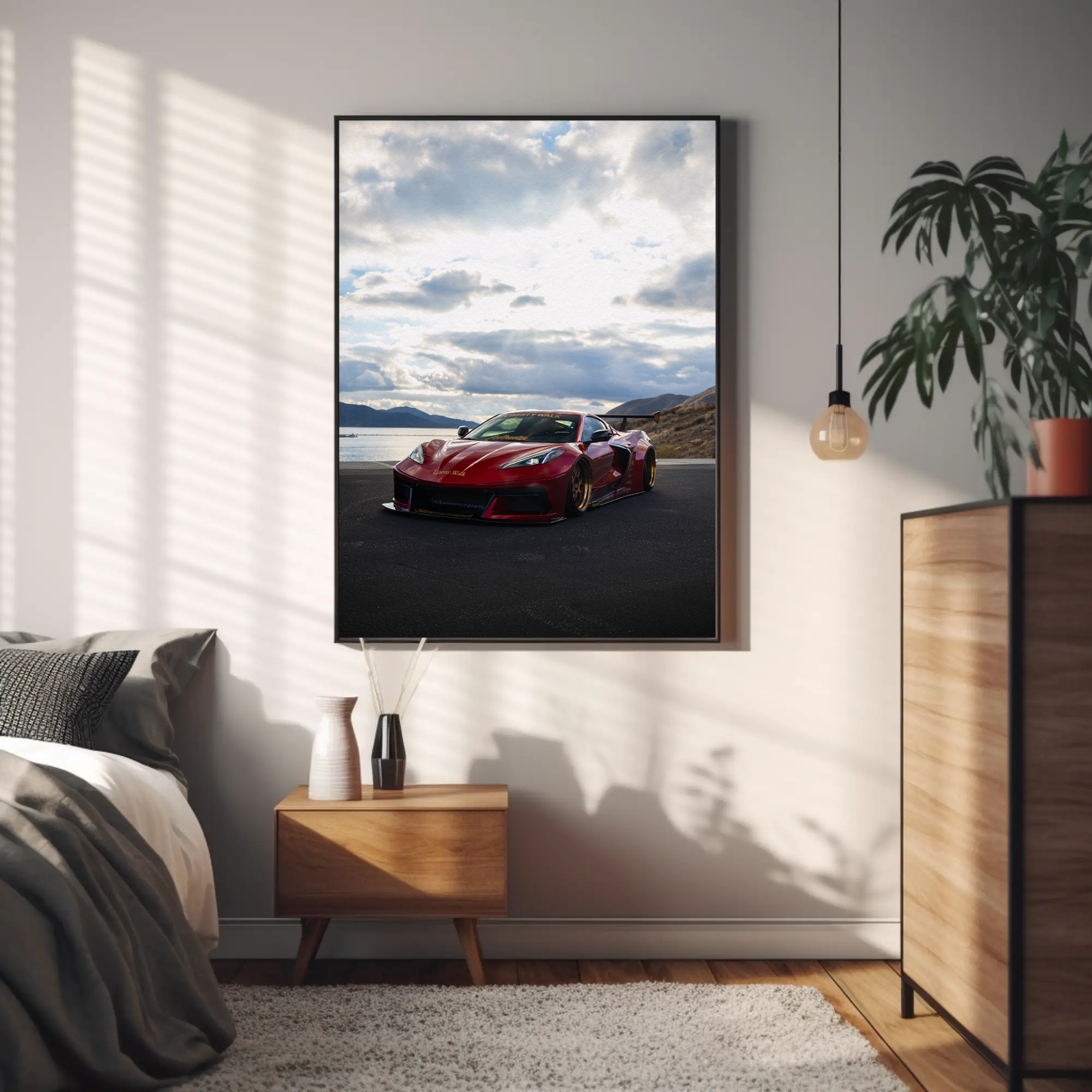 C8 Corvette Wall Art #002 - Premium Satin Automotive Poster for Enthusiasts