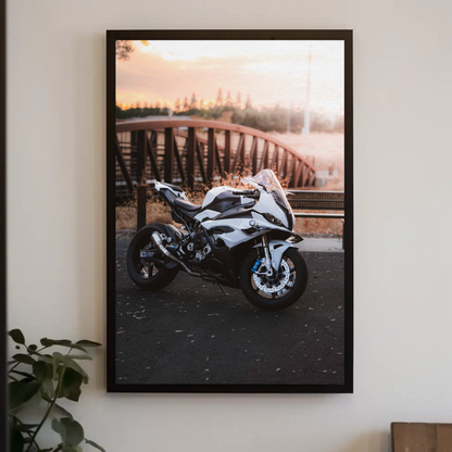 BMW S1000RR Motorcycle Poster #010 - Throttle Designs