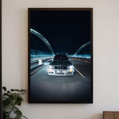 Iconic BMW E30 Euro Car Wall Art Poster #001 – Perfect for Car Lovers! - Throttle Designs