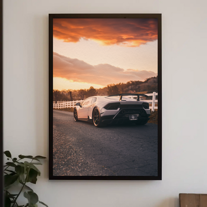 Lamborghini Huracan Automotive Car Poster #008 - Throttle Designs