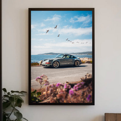 Porsche 911 Classic Car Art Print Poster #001 for Automotive Enthusiasts - Throttle Designs