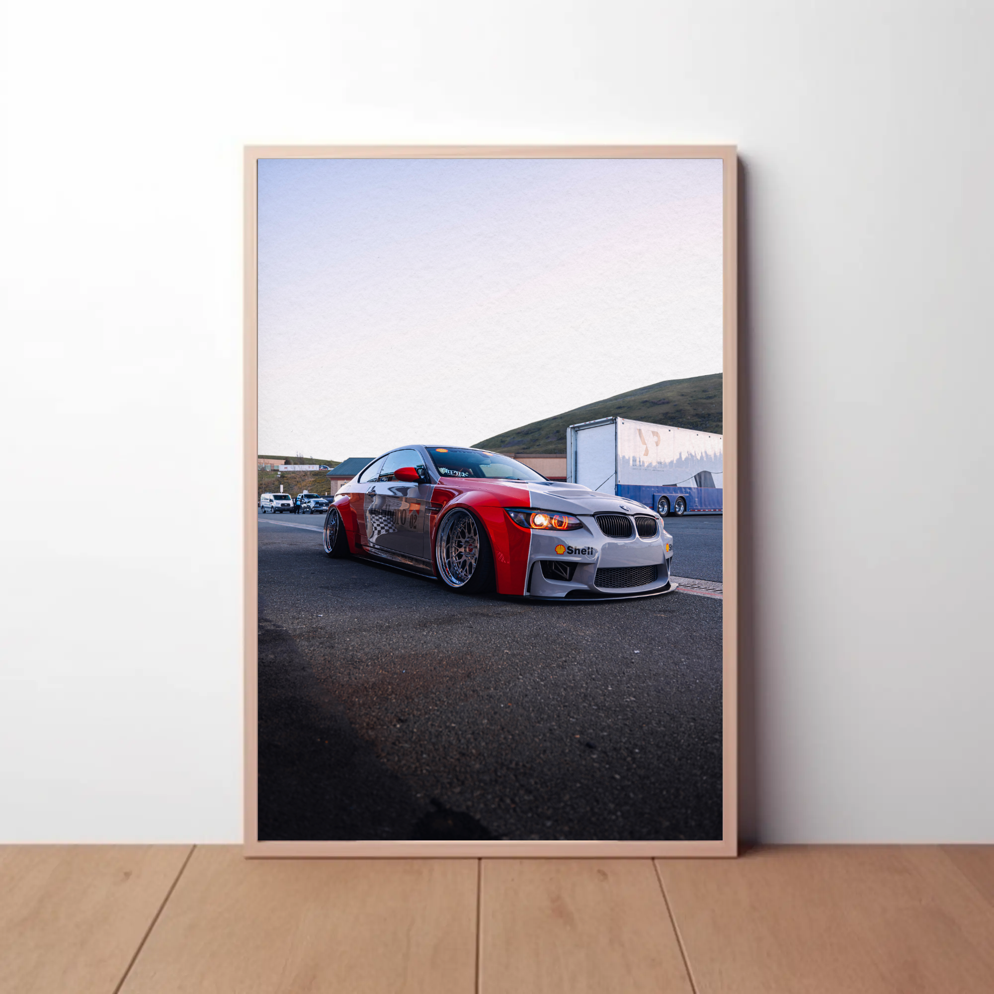 BMW E92 M3 Car Art Print Poster for Auto Enthusiasts #001