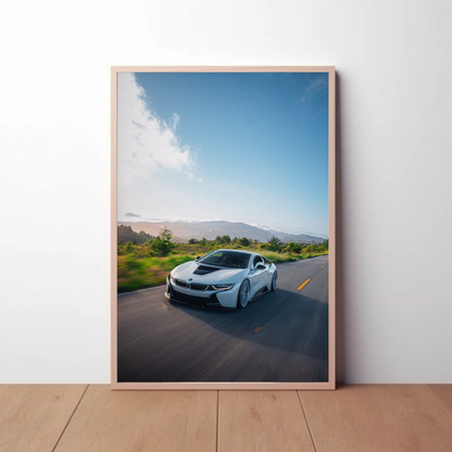 BMW i8 Car Art Print Poster #001 - Stunning Wall Decor for Enthusiasts