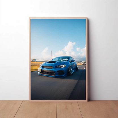 Slammed Subaru WRX Car Art Print #041 - Premium Wall Decor