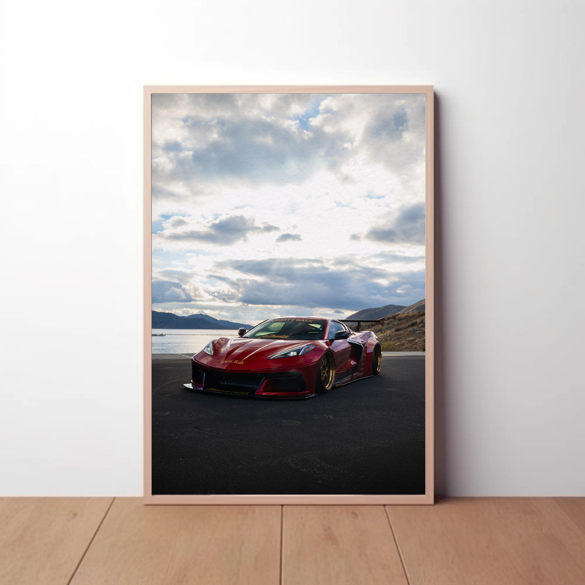 C8 Corvette Wall Art #002 - Premium Satin Automotive Poster for Enthusiasts