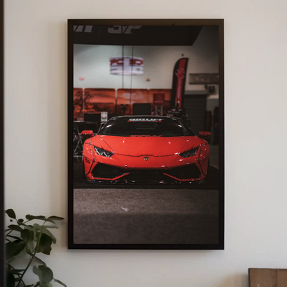 Lamborghini Huracan Automotive Car Poster #054 - Throttle Designs