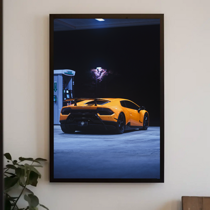 Lamborghini Huracan Automotive Car Poster #028 - Throttle Designs