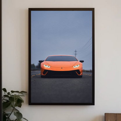 Lamborghini Huracan Automotive Car Poster #049 - Throttle Designs