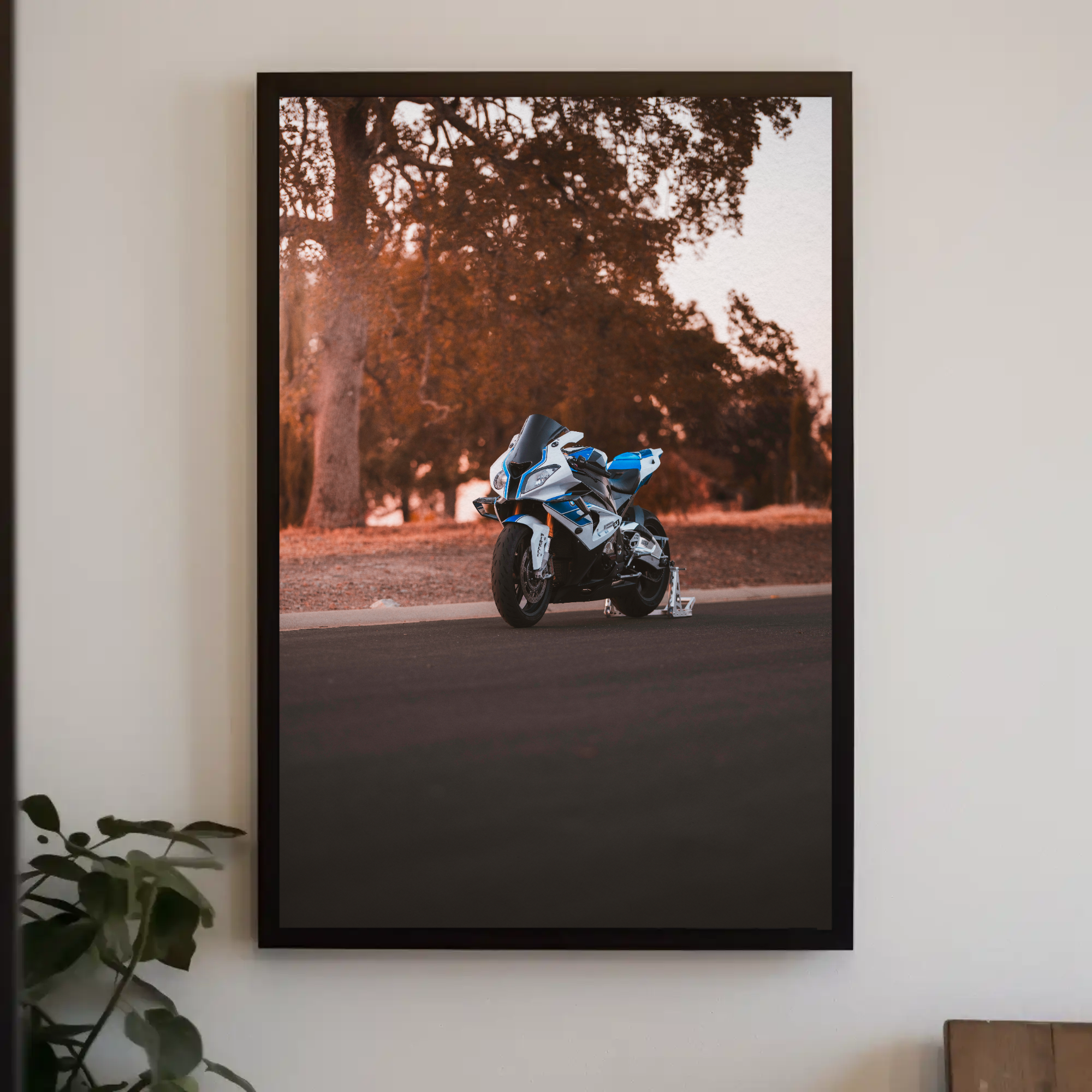 BMW S1000RR HP4 Motorcycle Poster #001 - Throttle Designs