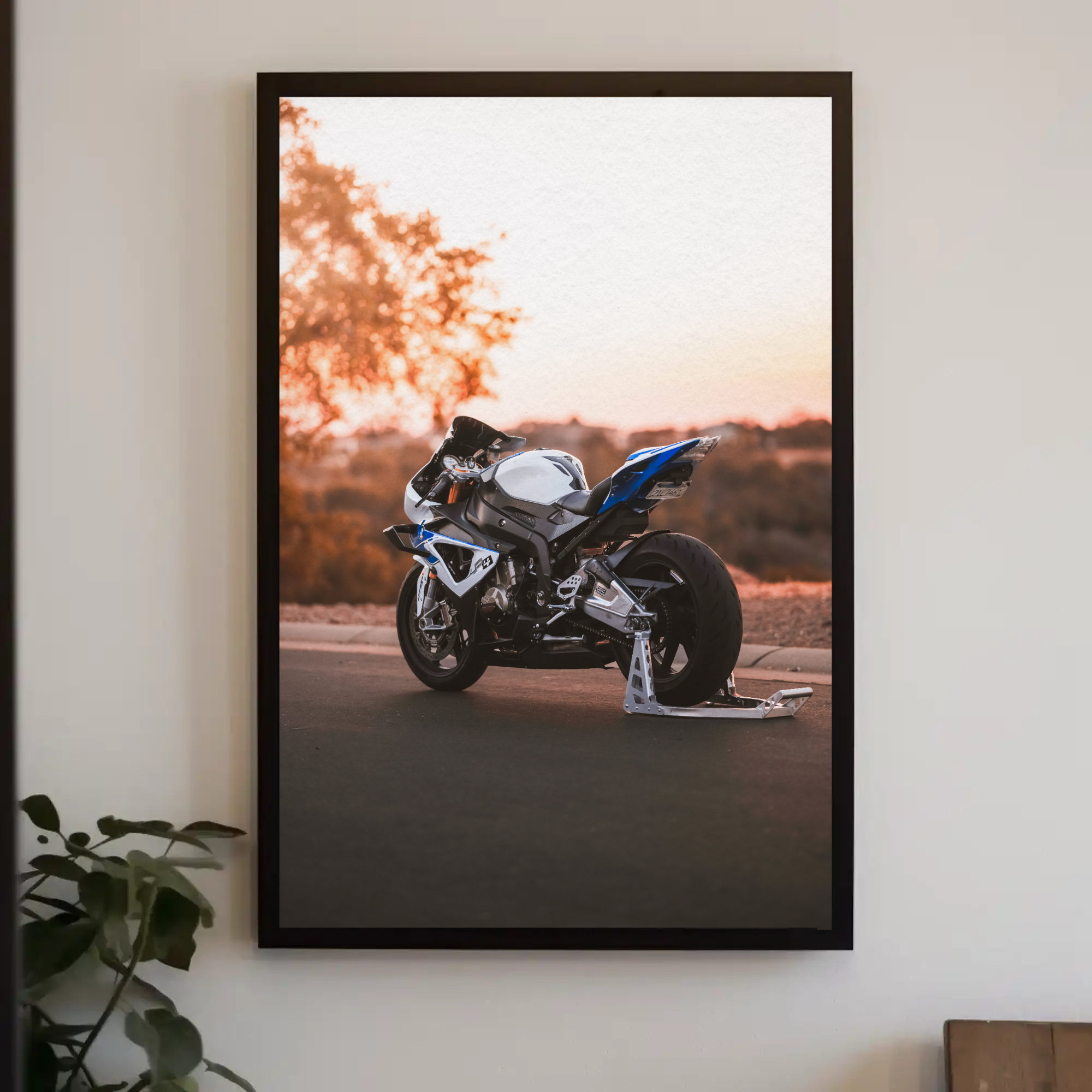 BMW S1000RR HP4 Motorcycle Poster #004 - Throttle Designs