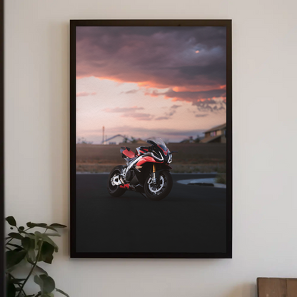 Aprilia RSV4 1100 Factory Motorcycle Poster #030 - Throttle Designs