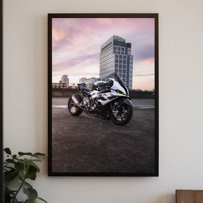 BMW S1000RR Drag Spec Motorcycle Poster #008 - Throttle Designs