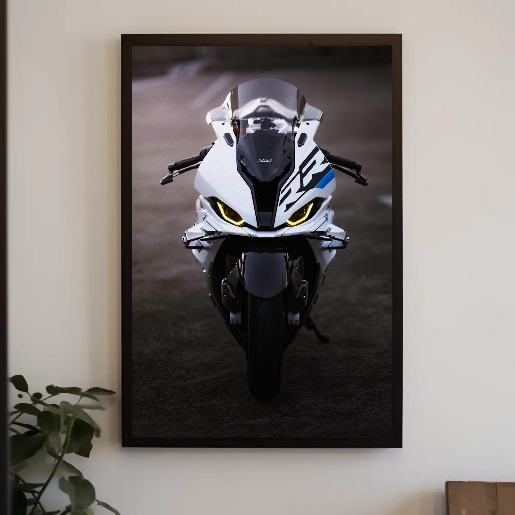 BMW S1000RR Drag Spec Motorcycle Poster #002 - Throttle Designs