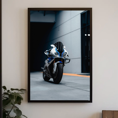 BMW S1000RR HP4 Motorcycle Poster #016 - Throttle Designs