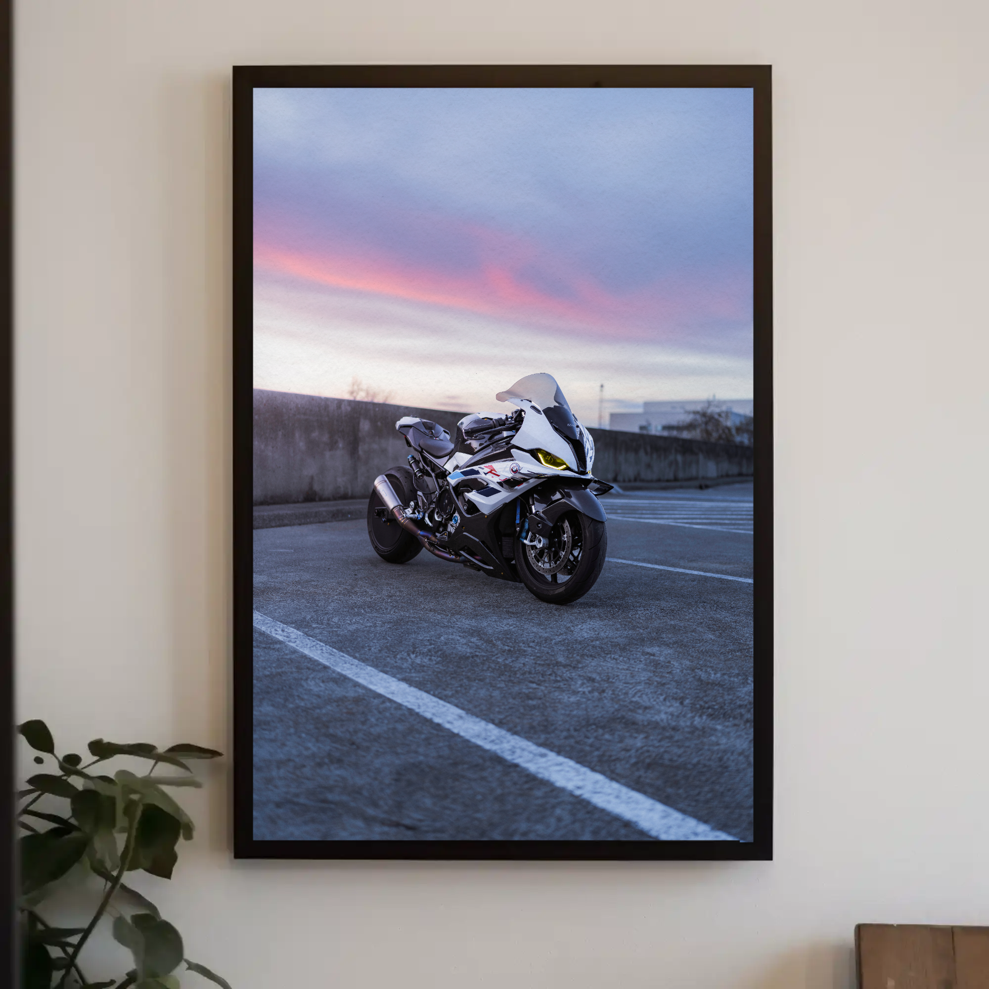 BMW S1000RR Drag Spec Motorcycle Poster #016 - Throttle Designs