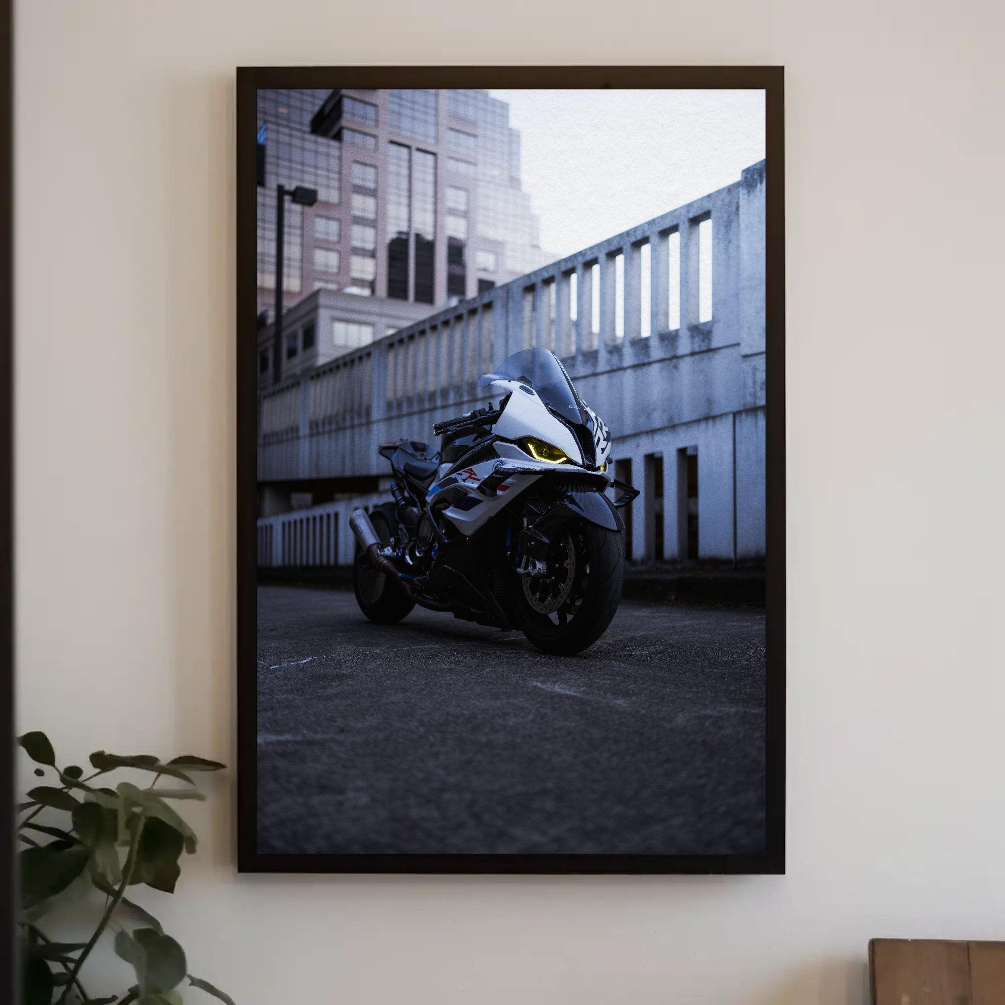 BMW S1000RR Drag Spec Motorcycle Poster #012 - Throttle Designs