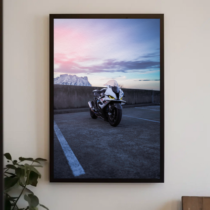 BMW S1000RR Drag Spec Motorcycle Poster #014 - Throttle Designs