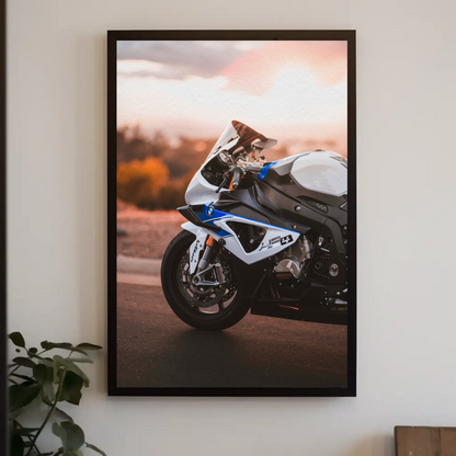 BMW S1000RR HP4 Motorcycle Poster #007 - Throttle Designs