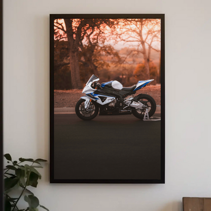 BMW S1000RR HP4 Motorcycle Poster #009 - Throttle Designs