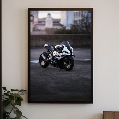 BMW S1000RR Drag Spec Motorcycle Poster #003 - Throttle Designs