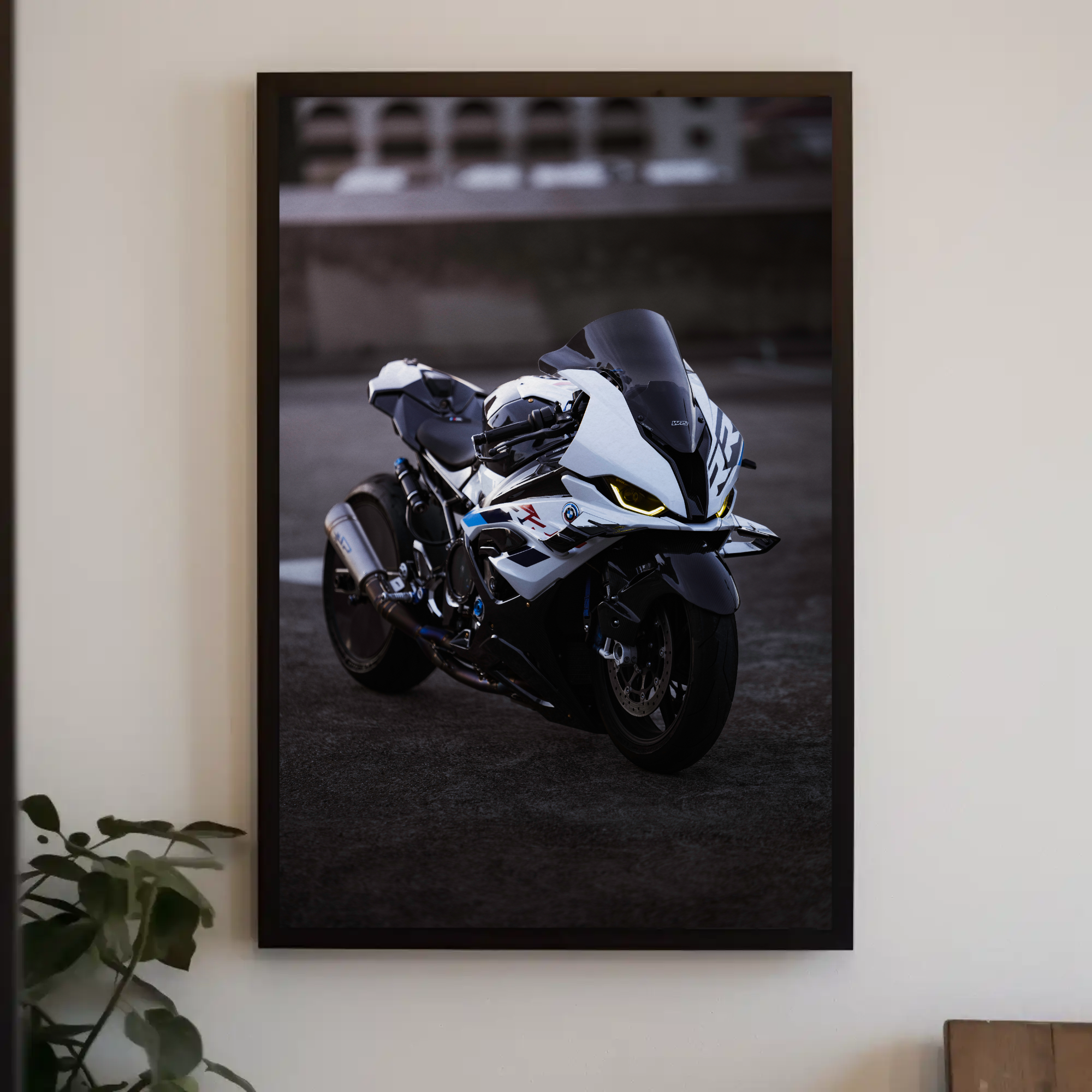 BMW S1000RR Drag Spec Motorcycle Poster #005 - Throttle Designs