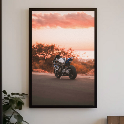 BMW S1000RR HP4 Motorcycle Poster #010 - Throttle Designs