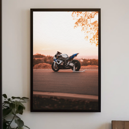 BMW S1000RR HP4 Motorcycle Poster #011 - Throttle Designs