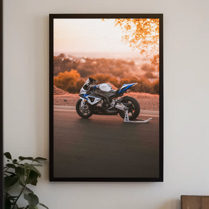 BMW S1000RR HP4 Motorcycle Poster #006 - Throttle Designs