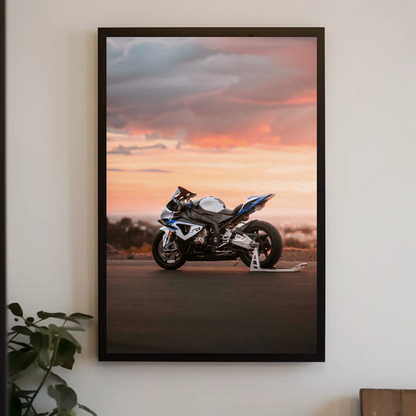 BMW S1000RR HP4 Motorcycle Poster #003 - Throttle Designs