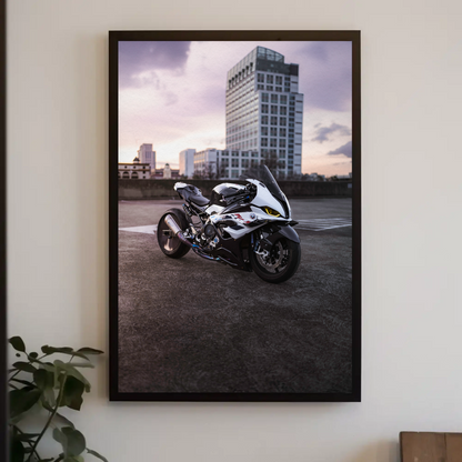 BMW S1000RR Drag Spec Motorcycle Poster #009 - Throttle Designs